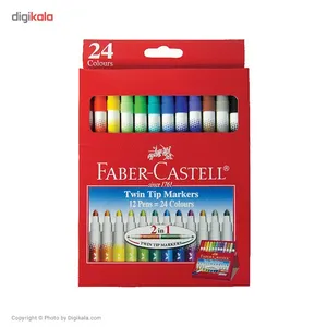 ماژیک رنگ آمیزی فابر کاستل مدل Twin Tip Painting - بسته 24 رنگ