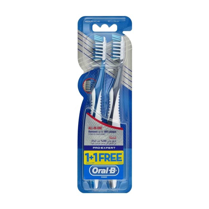مسواک اورال-بی سری PRO-EXPET مدل ALL-IN-ONE با برس متوسط مجموعه 2 عددی -  - 1