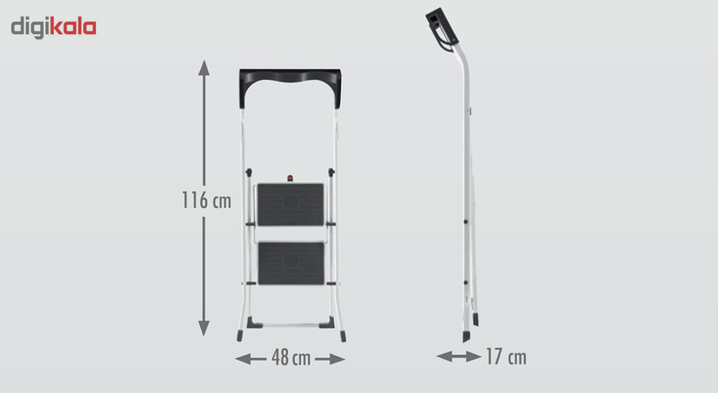 نردبان دو پله هایلو مدل Safety Plus-4342001