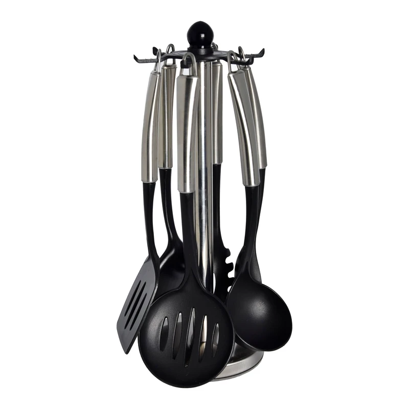 سرویس کفگیر و ملاقه 6 پارچه یونیک همراه استند کد  1196