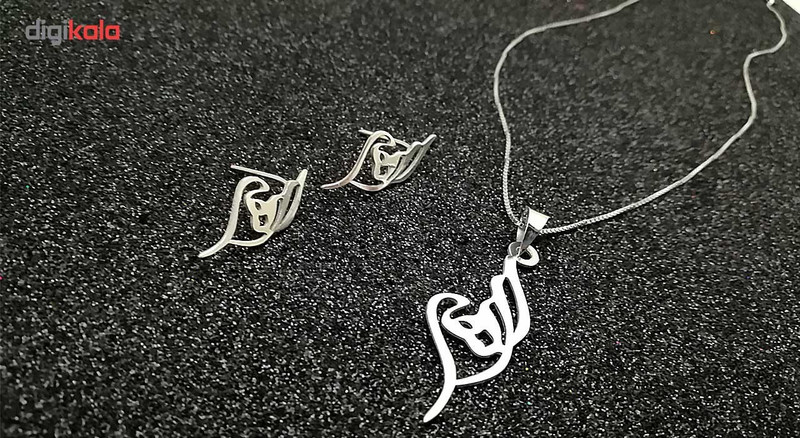 نیم ست نقره ترمه مدل اسم الهه termeh