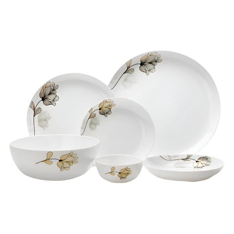 سرویس غذاخوری ۲۶ پارچه گلدن اپال مدل گل رز
