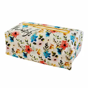 جای دستمال کاغذی مدل سنتی پارچه‌ مخمل کد 72105