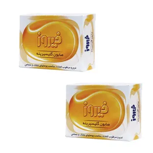 صابون شستشو فیروز مدل گلیسیرینه وزن 100 گرم مجموعه 2 عددی