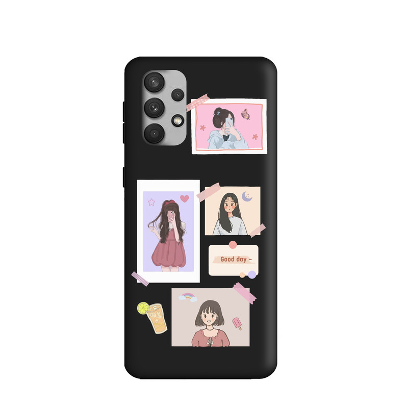 کاور طرح عکس دخترانه کد FF415 مناسب برای گوشی موبایل سامسونگ Galaxy A32 4G
