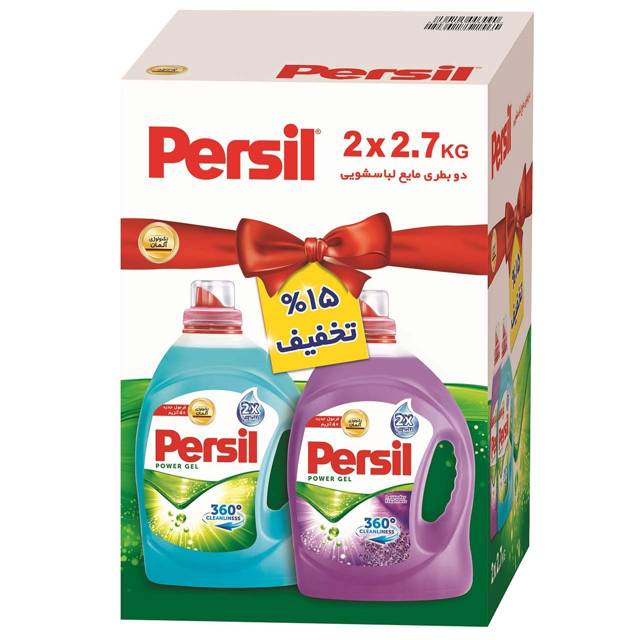 پک مایع لباسشویی پرسیل سری 360Degree Cleanliness بسته 2 عددی