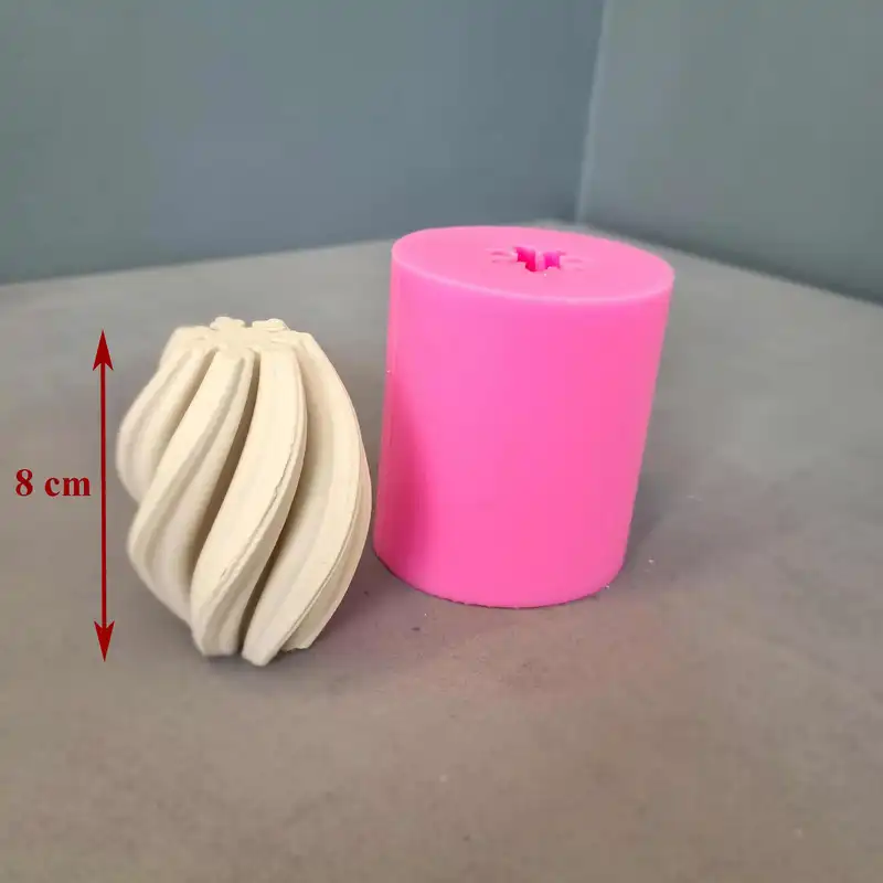 قالب شمع مدل گوي اسپيرال کد 08cm