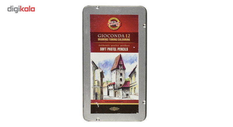 مداد پاستل 12 رنگ کوه نور مدل 8827