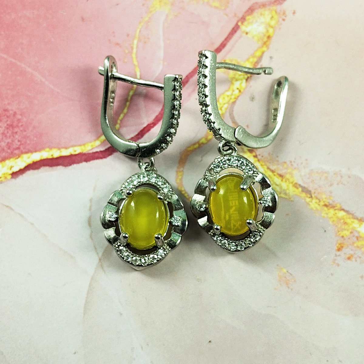 نیم ست نقره زنانه سلین کالا مدل شرف الشمس طرح گل