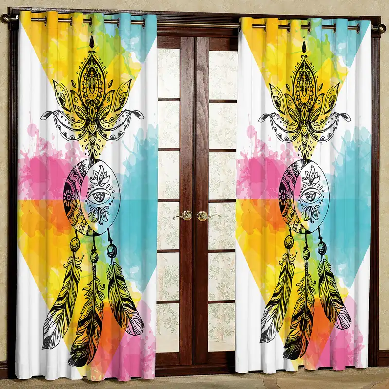 پرده مدل طرحدار مخمل پانچی کد 2574 سایز 200x140 سانتی متر