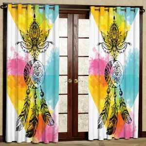 پرده مدل هازان پانچی کد 2574 سایز 140x200 سانتی متر