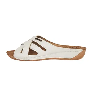 دمپایی زنانه مدل مسعود کد 2201 رنگ سفید