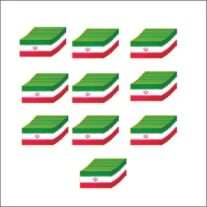 پرچم طرح ایران بسته 100 عددی