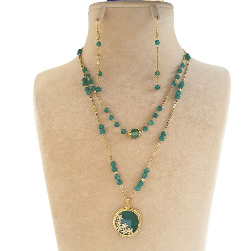 نیم ست نقره زنانه مدل وان یکاد دستساز 9383