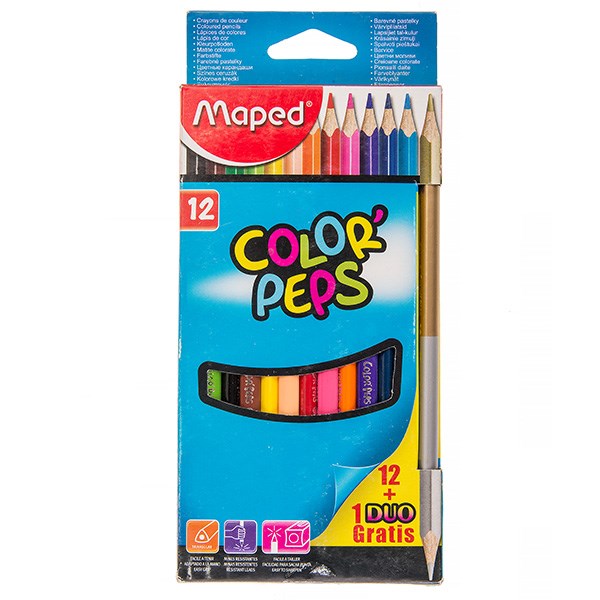 مداد رنگی 12 رنگ مپد مدل کالر پپس کد 832021