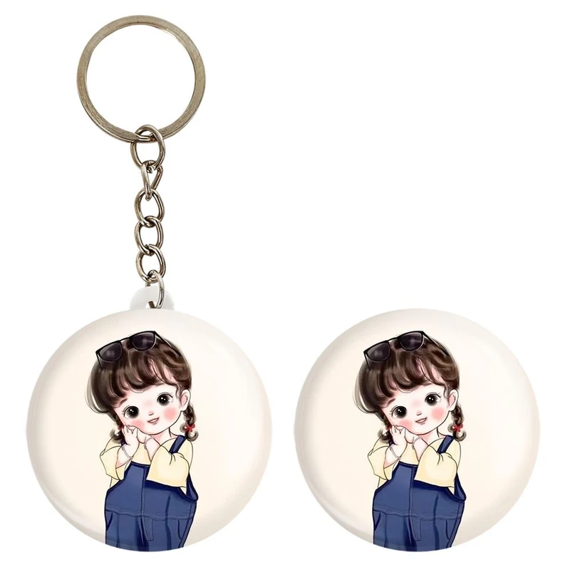 پیکسل خندالو مدل دخترانه فانتزی کد 25714 به همراه جاکلیدی