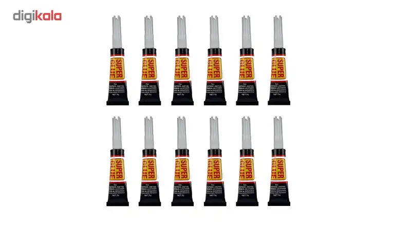 چسب قطره ای سوپرگلو بسته 12 عددی