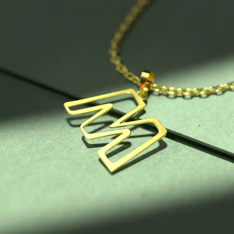 گردنبند طلا 18 عیار زنانه مدوپد مدل حرف M کد H3-1-1093