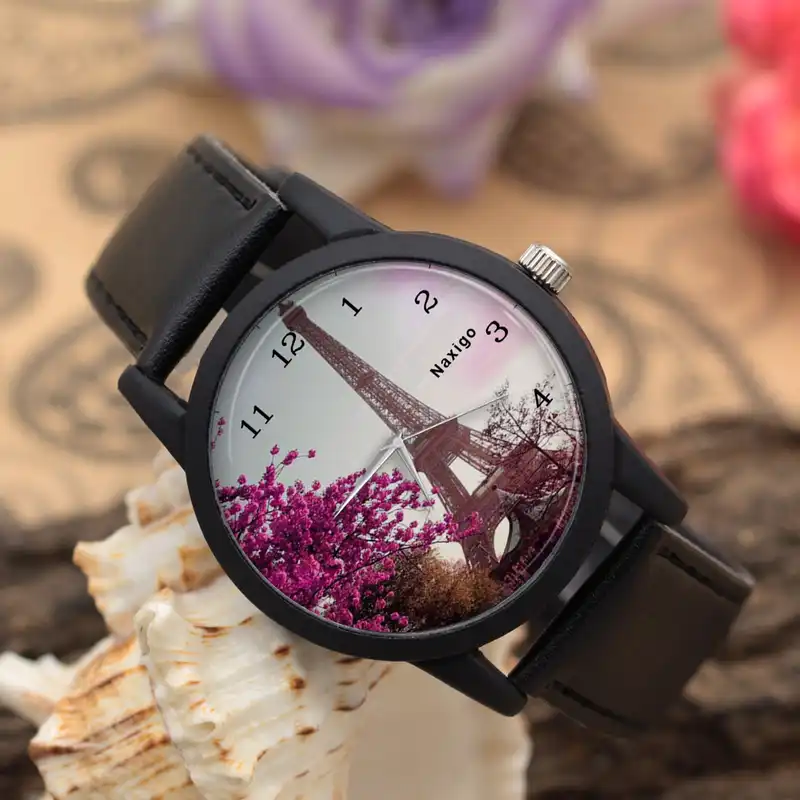 ساعت مچی عقربه ای ناکسیگو مدل برج ایفل کد LF11675