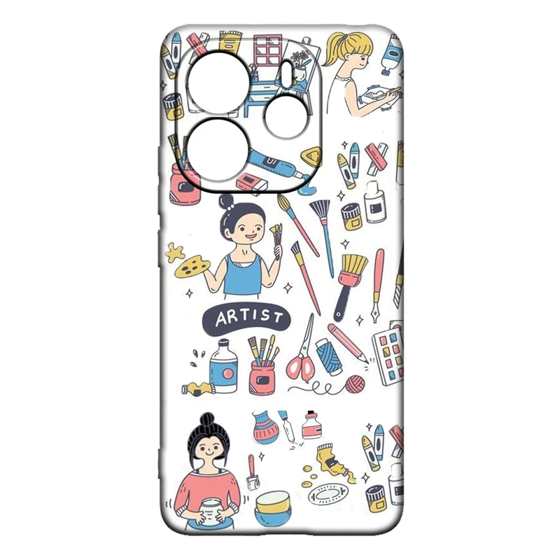 کاور طرح هنرمند کد 27 مناسب برای گوشی موبایل شیائومی Redmi Note 14 4G