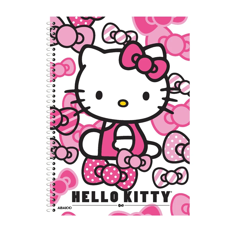 دفتر زبان 50 برگ آلبالو طرح کیتی فانتزی کد 2265