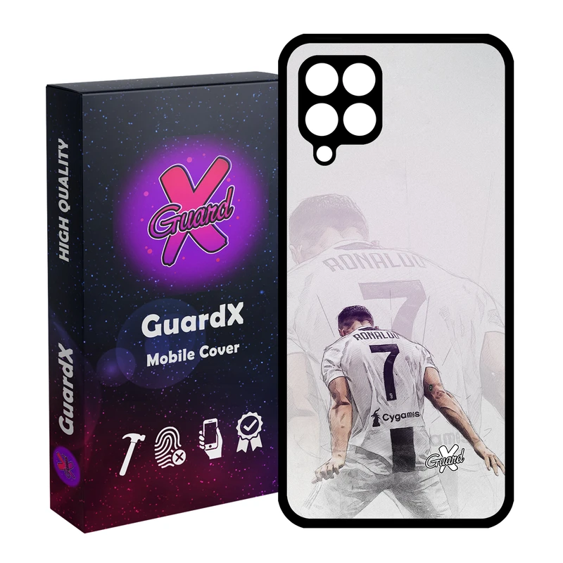 کاور گارد ایکس طرح CR7 مدل Glass10189 مناسب برای گوشی موبایل سامسونگ Galaxy A12