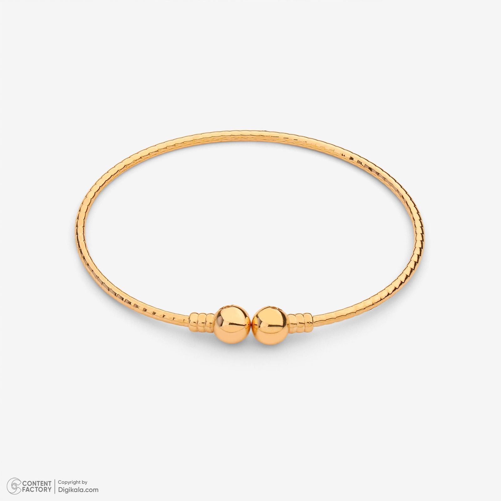 بنگل طلا 18 عیار زنانه حافا گلد مدل یورمن کد bn007 -  - 6