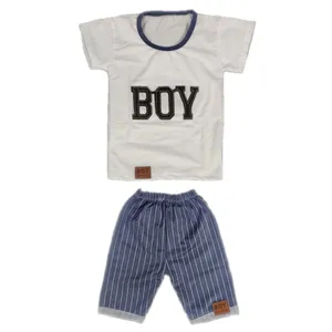ست تی شرت و شلوارک پسرانه مدل BST1