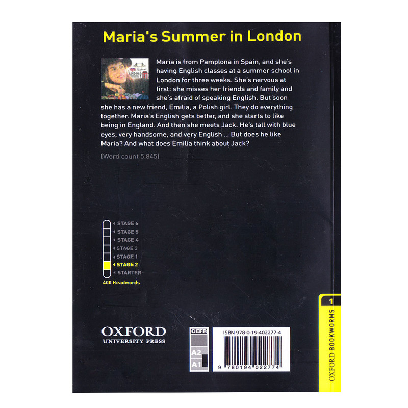 کتاب Oxford Bookworms Marias Summer In London اثر Rowena Wakefield انتشارات الوندپویان