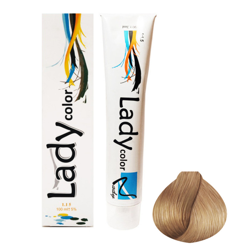 رنگ مو لیدی کالر شماره 8.13 حجم 100 میلی لیتر رنگ بلوند دودی طلایی روشن