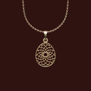 گردنبند طلا 18 عیار زنانه مدوپد مدل هندسی کد W2-1-1208