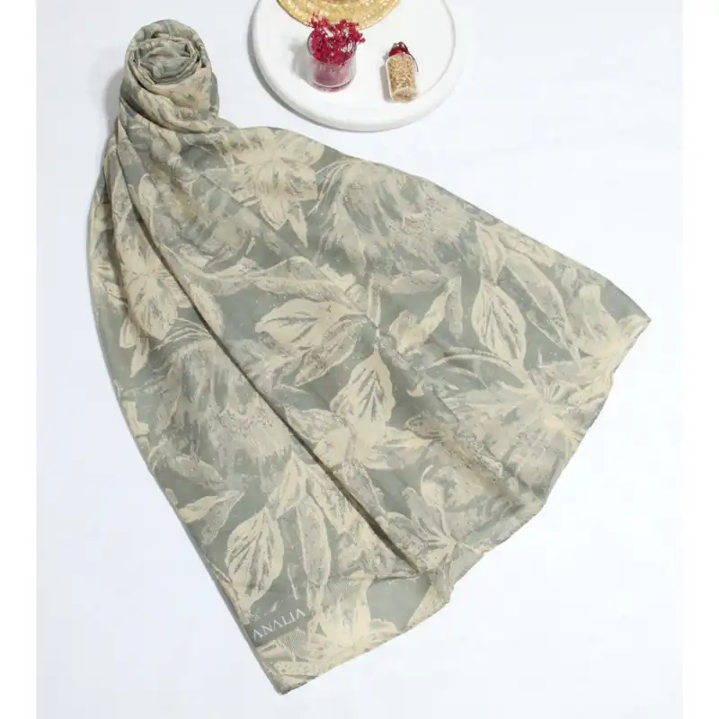 شال زنانه مدل نخی تابستانه پترن گل کد a-9010