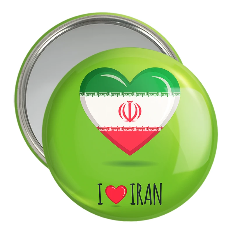 آینه جیبی خندالو مدل پرچم ایران  کد 20523