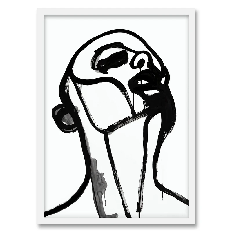 تابلو فورنیمو مدل پرتره ابسترکت لاین آرت و مینیمال کد 10135W