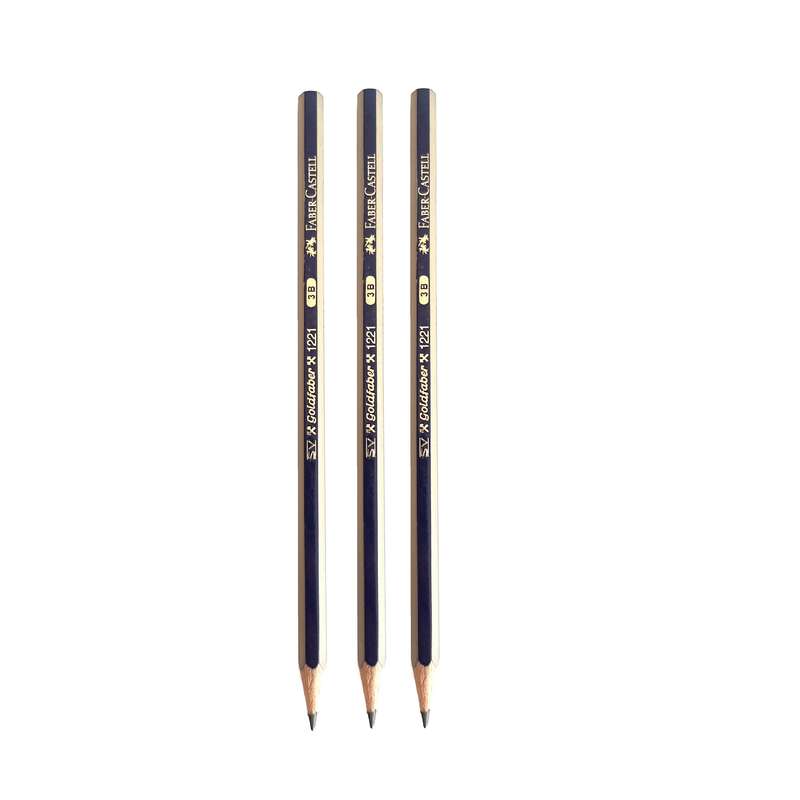 مداد طراحی فابر کاستل مدل Gold-Faber 3B بسته 4 عددی