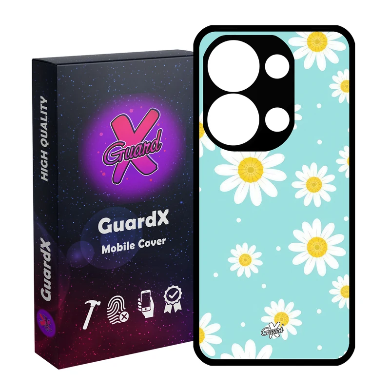 کاور گارد ایکس طرح گل مدل قاب Glass10646 مناسب برای گوشی موبایل شیائومی Poco X6 5G / Note 13 Pro 5G