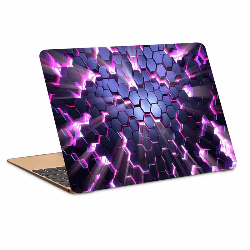 استیکر لپ تاپ طرح honeycomb glow volume کد N-298 مناسب برای لپ تاپ 15.6 اینچ