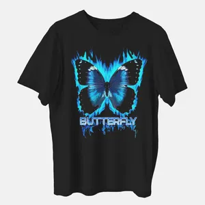 تی شرت آستین کوتاه زنانه مدل butterfly کد z267