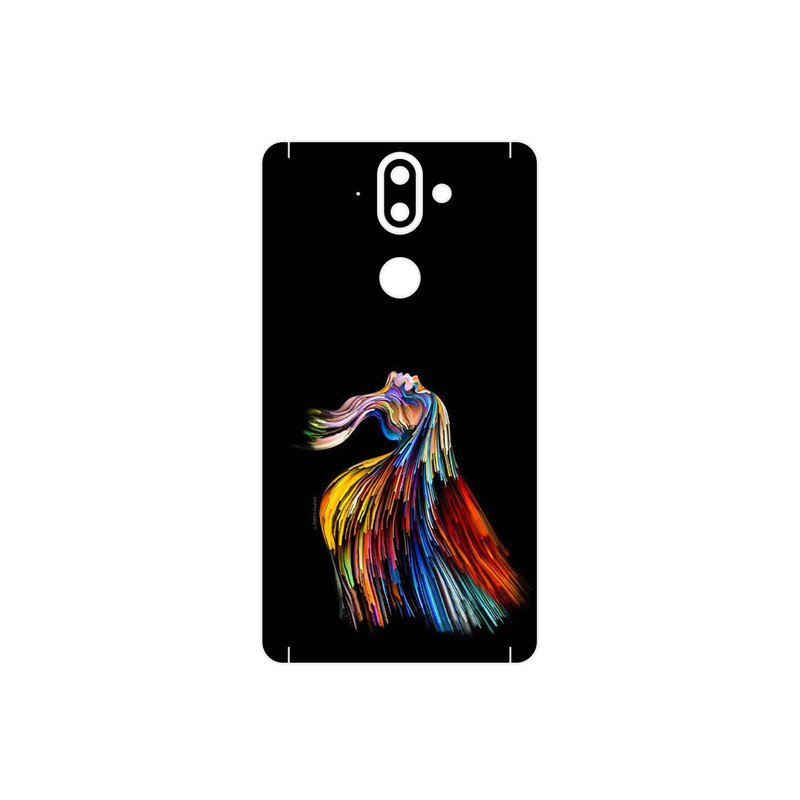 برچسب پوششی ماهوت مدل Rainbow Hair Digital Art مناسب برای گوشی موبایل نوکیا 8 Sirocco