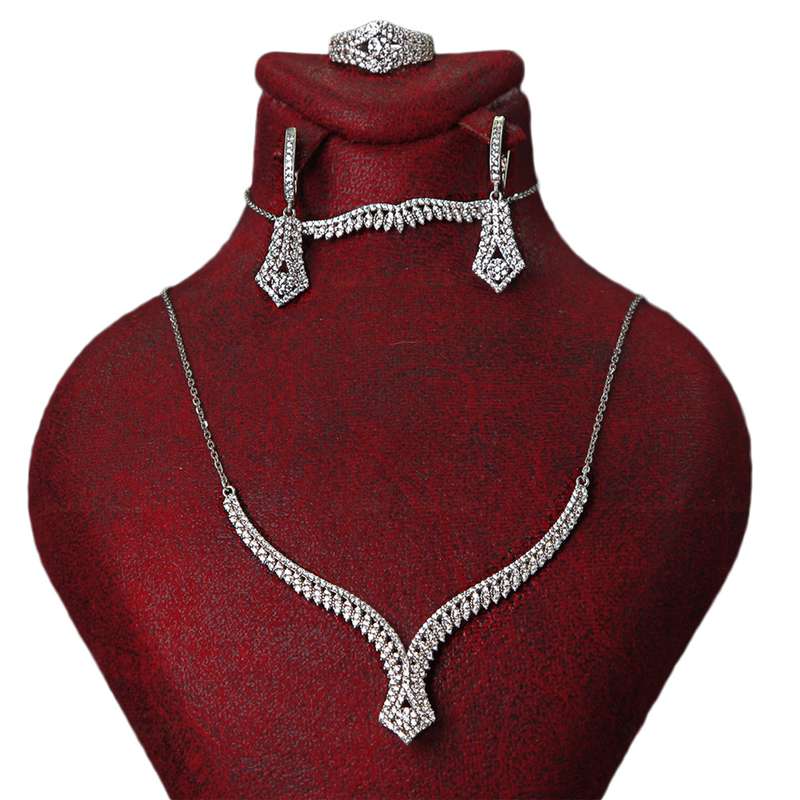 ست نقره زنانه کد EH190