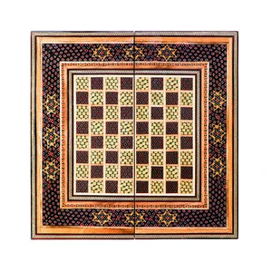 صفحه شطرنج خاتم کاری طرح ستاره کد MQ35Blk