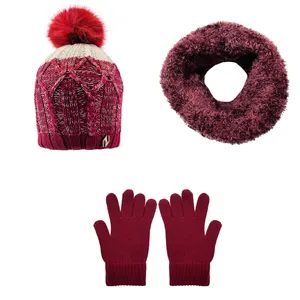 ست کلاه و شال گردن و دستکش بچگانه تارتن مدل 65011