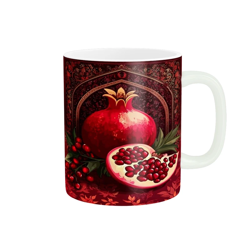 ماگ پاد آفرین مدل فانتزی طرح پاییزی شب یلدا شب چله انار کد p11669