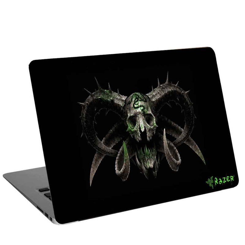 استیکر لپ تاپ طرح Razer-demon skullکد cl-442مناسب برای لپ تاپ 15.6 اینچ