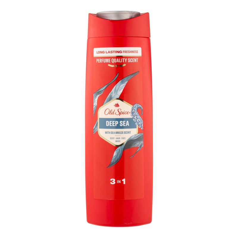 شامپو مو و بدن الد اسپایس مدل Deep Sea با رایحه دریا مناسب برای انواع پوست حجم 400 میلی لیتر