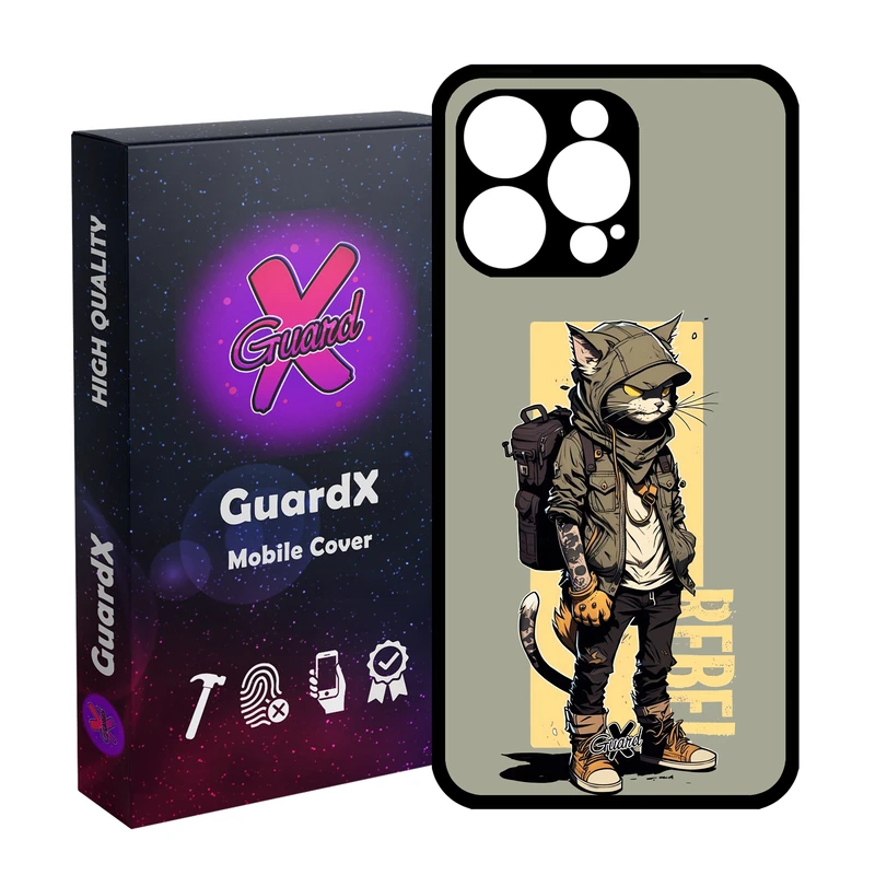کاور گارد ایکس طرح گربه مدل Glass10612 مناسب برای گوشی موبایل اپل iPhone 15 Pro Max