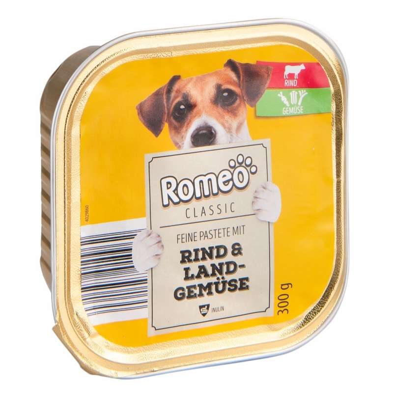  کنسرو سگ رومئو مدل گوشت و سبزیجات وزن 300 گرم