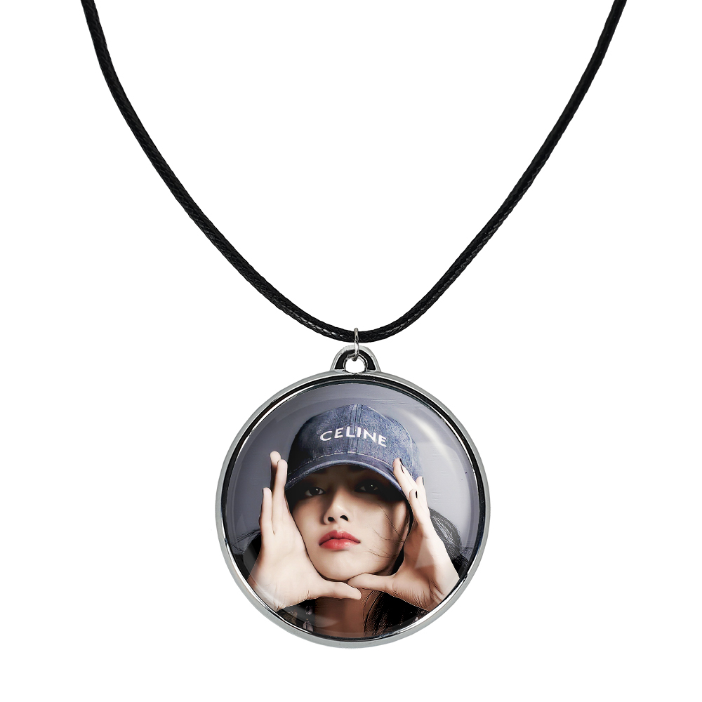 گردنبند خندالو مدل لیسا بلک پینک کد 1428114274