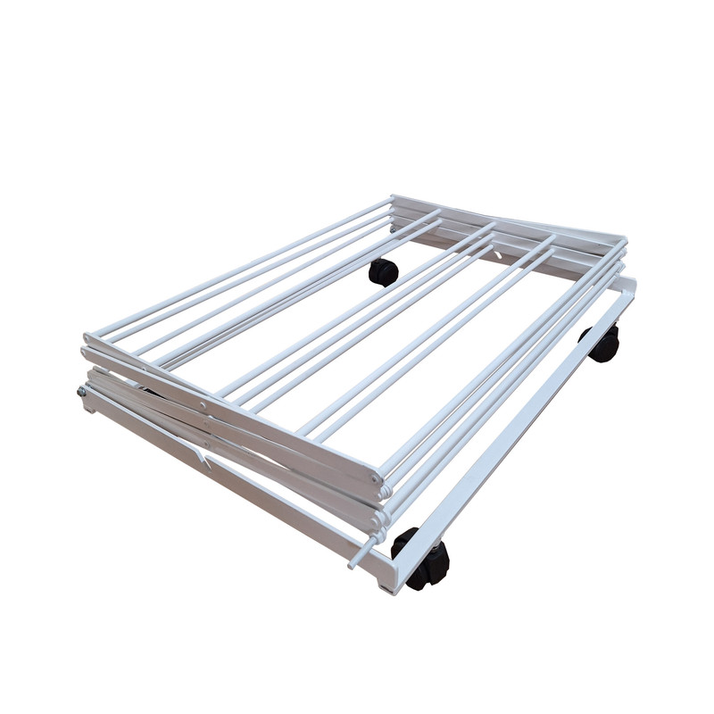 بند رخت مدل سیار سفید آکاردئونی  کد13  تسمه