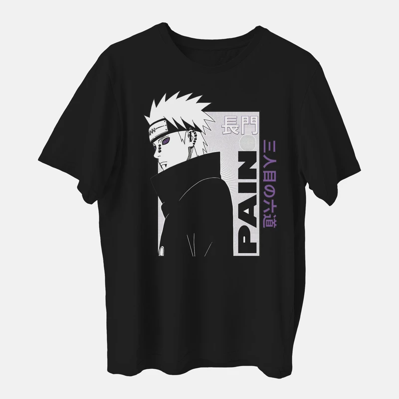 تی شرت آستین کوتاه مردانه مدل انیمه ای ناراتو شخصیت ناراتو اوزوماکی کد anm486